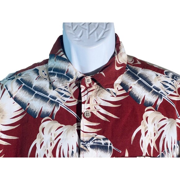 KNIGHTSBRIDGE Men's Short Sleeve Button Down Floral Hawaiian Shirt Large - Picture 2 of 6